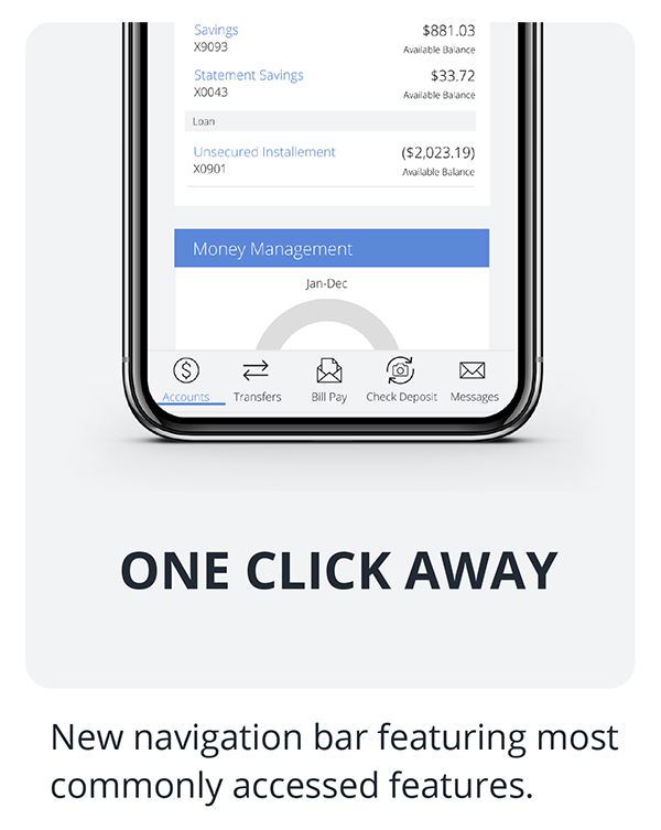 One Click Away - New navigation bar featuring most commonly accessed features.